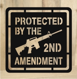 AR15  AR17 Metal Gun Sign